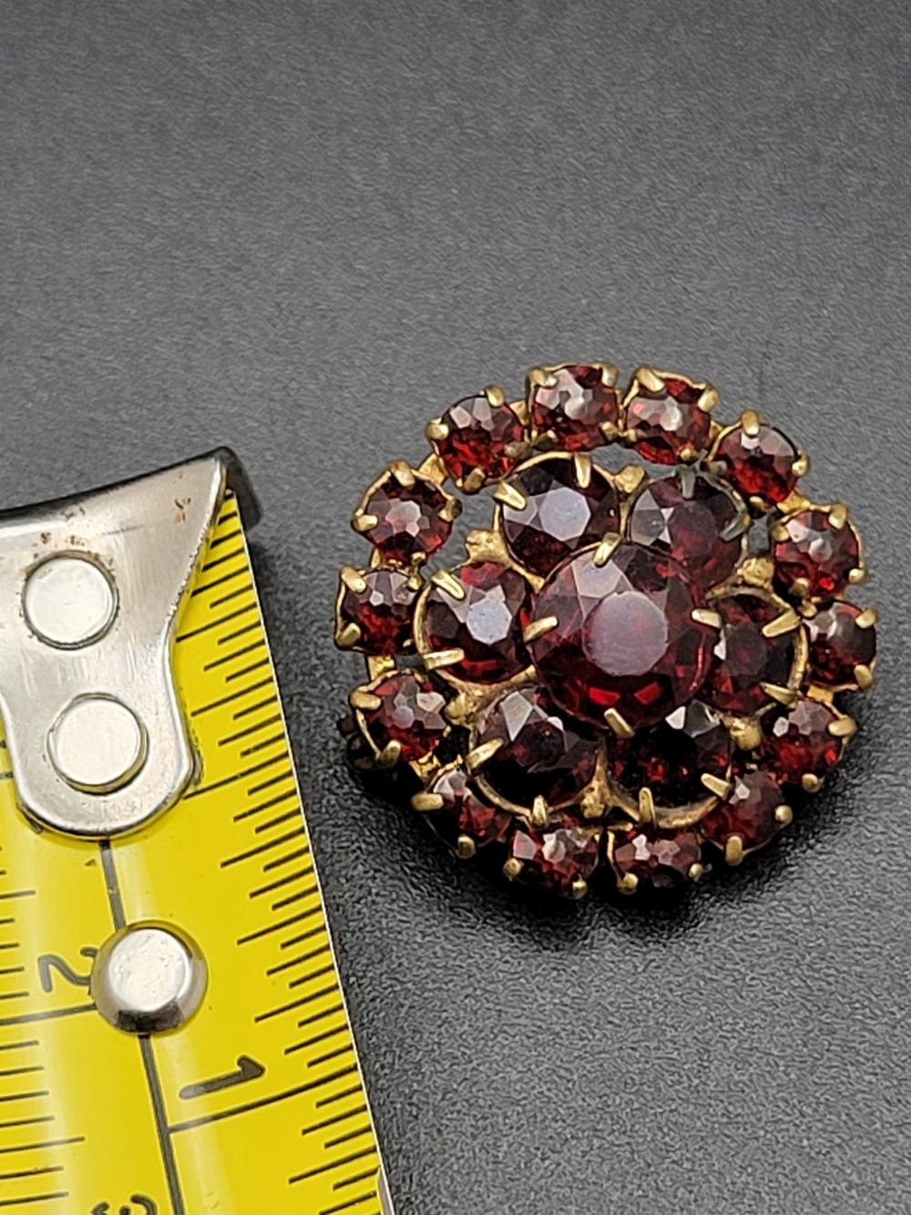 Antique Victorian Bohemian Garnet Cluster Brooch, c1870s–1880s - Picture 12 of 12